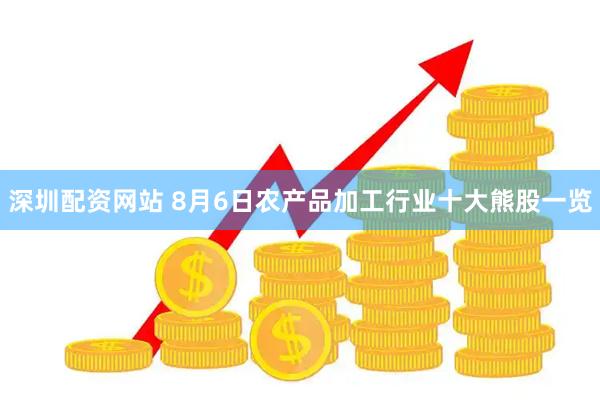 深圳配资网站 8月6日农产品加工行业十大熊股一览
